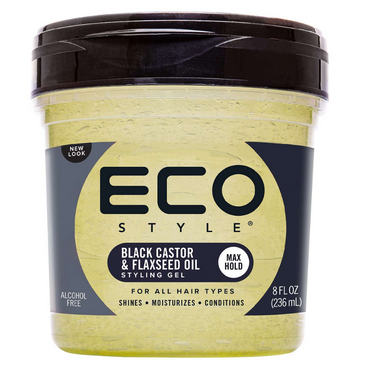 Eco Style Black Castor & Flaxseed Oil Styling Gel – 8 fl oz - ANNS BEAUTY SUPPLY